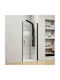 Karag Nero Pivot Porta NEPP90 Shower Screen for Shower with Hinged Door 90x200cm Clear Glass Nero