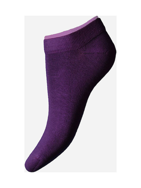 Walk Damen Einfarbige Socken Lila 1Pack