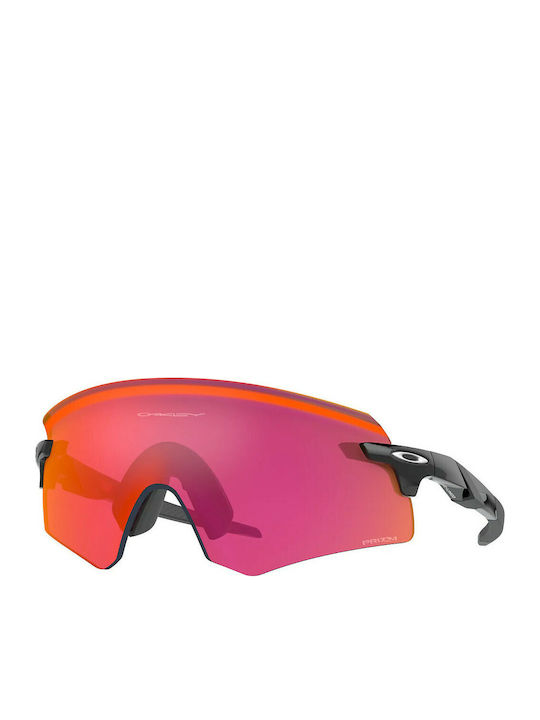 Oakley Encoder Unisex Sunglasses with Red Plastic Frame and Orange Mirror Lens OO9471-02