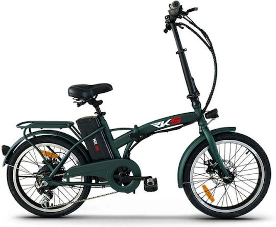 RKS MX25 20" Grün Klappbar Elektrisch Citybike mit 6 Gänge und Scheibenbremsen