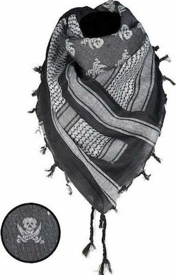 Mil-Tec Shemagh Scarf Skull Halstuch Schwarz / Weiß