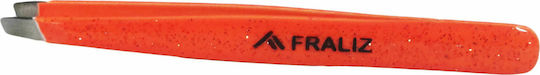 Fraliz Augenbrauenpinzette mit Schräger Spitze Pro Orange