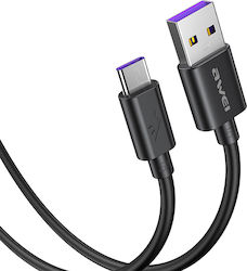 Awei CL-113T USB 2.0 Cable USB-C Male - USB-A Black 0.30m AW-CL-113T Awei CL-113T USB 2.0 Cable USB-C Male - USB-A Black 0.30m AW-CL-113T