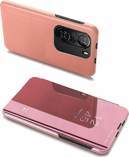Hurtel Clear View Book Plastic Rose Gold (Poco F3 / Mi 11i)