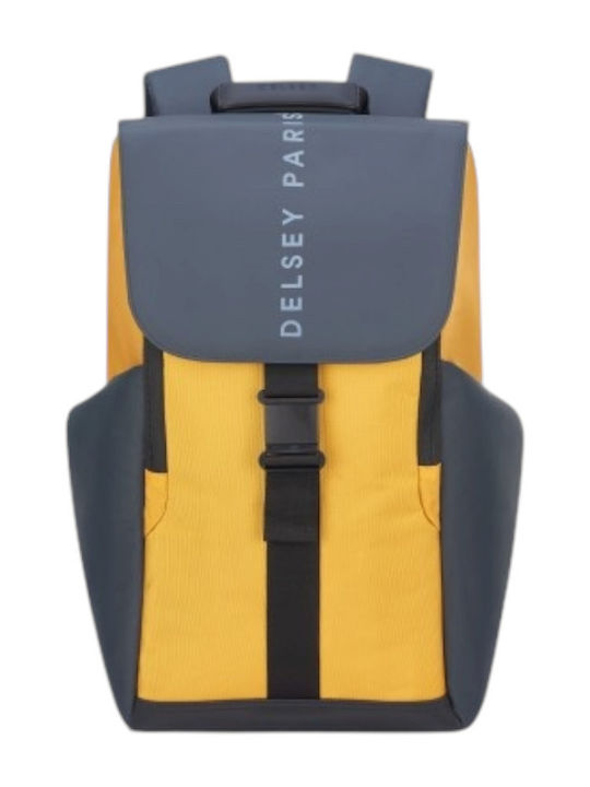 Delsey Securflap Τσάντα Πλάτης 15.6" Κίτρινη