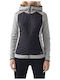 Women's Hooded Sweatshirt Cardigan Black