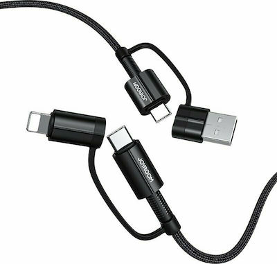 Joyroom S-1230G3 Braided USB to Lightning / Type-C 1.2m 3A Cable