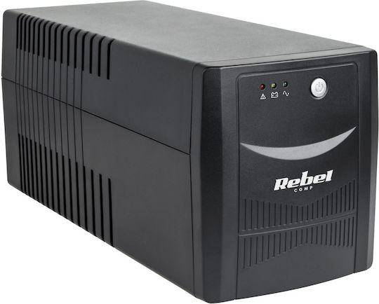 Rebel RB-4025 UPS Off-Line 1000VA 600W με 4 Schuko Πρίζες