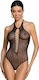 Passion BS088 Sexy Κορμάκι με Δαντέλα Bodystocking Teddy Black