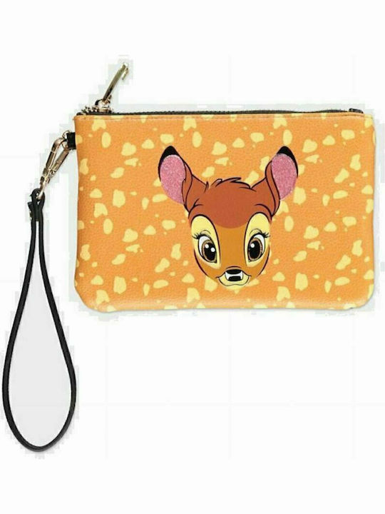 Difuzed Disney Bambi Παιδικό Πορτοφόλι Κερμάτων με Φερμουάρ Κίτρινο
