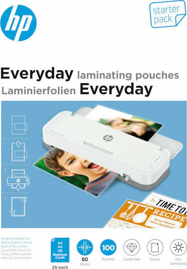 HP Everyday 9158 Laminating Sheets A4 80 microns 100pcs