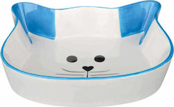 Trixie Ceramic Cat Bowl for Food & Water Blue 250ml 12cm