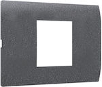 Aca Modys Horizontal Switch Frame Gray 2/3 Στοιχείων 10101431611