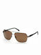 Timberland Men's Sunglasses with Silver Frame and Brown Lens TB9257 08H