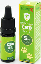 HempX CBD Έλαιο για Κατοικίδια 5% Hemp Products (Cbd) Oil for Dogs and Cats 10ml