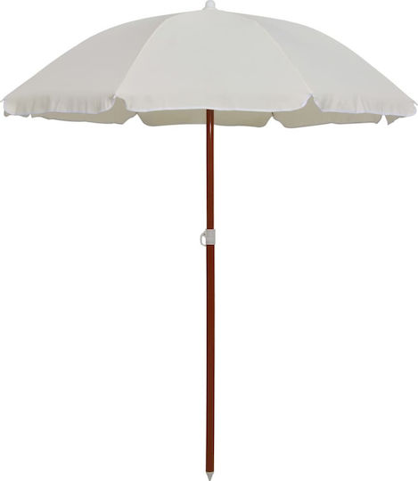 vidaXL Beach Umbrella Diameter 1.80m Beige
