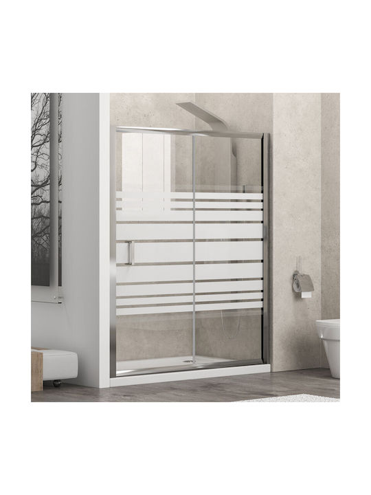 Karag New Flora 500 NFLS500120 Shower Screen for Shower with Sliding Door 120x180cm Serigrafato