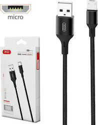 XO NB143 Regulär USB 2.0 auf Micro-USB-Kabel Schwarz 2m (16.005.0065) 1Stück