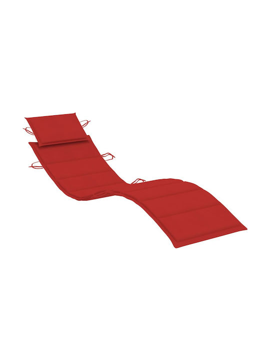 vidaXL Sun Lounger Cushion Red 186x58cm.