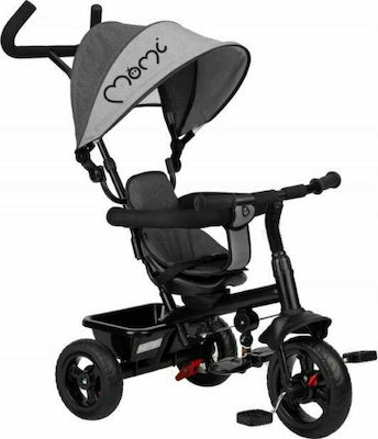 Momi Iris Kids Tricycle Convertible, With Storage Basket, Sunshade & Push Handle for 9+ Months Gray