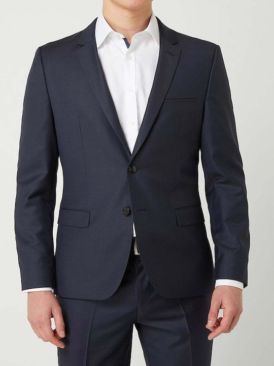 Arti204 Men's Winter Suit Jacket Slim Fit Blue