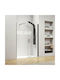Karag Nero 6 Porta Διαχωριστικό Ντουζιέρας με Ανοιγόμενη Πόρτα 175x200cm Clear Glass Nero