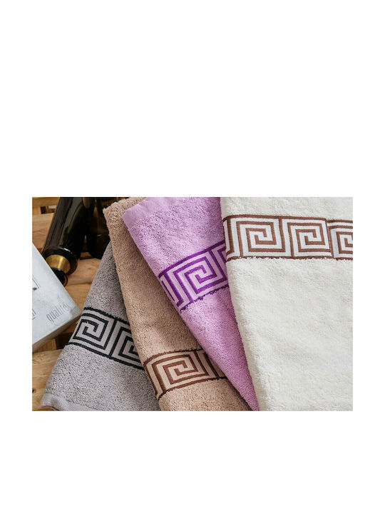 Cokitex Πετσέτα Προσώπου Greek Border Purple 2τ...