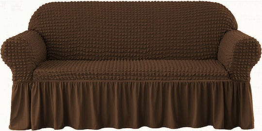 Elastic Cover for Three Seater Sofa Brown 1pcs 3SEAT-BROWN