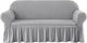 Elastic Cover for Two Seater Sofa Light Gray 1pcs