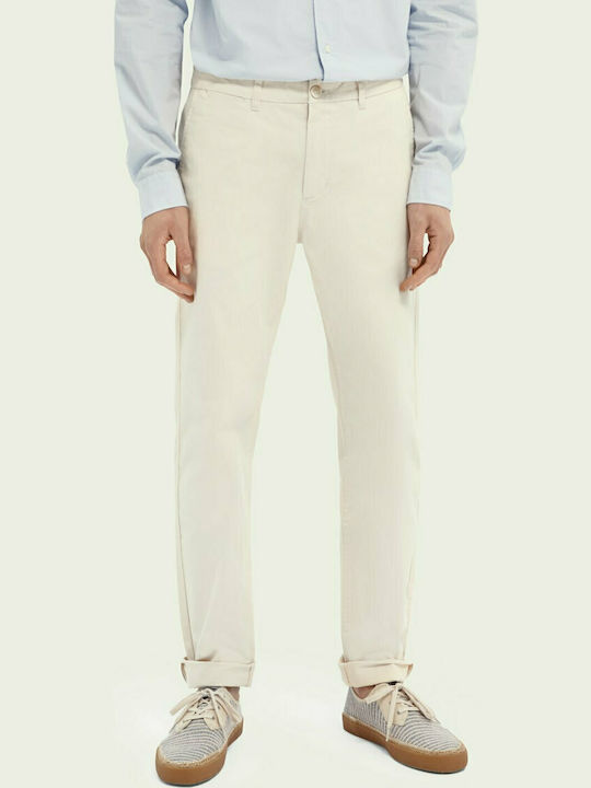 Scotch & Soda Men's Trousers Chino in Regular Fit Beige