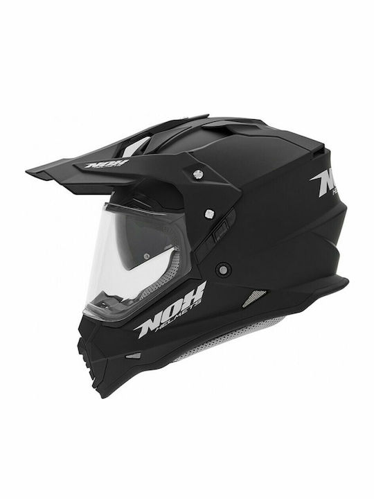 Nox N312 Crow Black Matt Κράνος Μηχανής Motocross 1350gr με Sunvisor