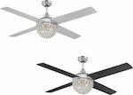 Westinghouse Kelcie 72206 Ceiling Fan 132cm with Light and Remote Control Brushed Nickel