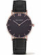 Paul Hewitt Мъжки часовник 39mm на батерия с черна кожена каишка
