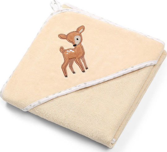 Babyono Детски Худи-Халат Бежов 100x100см