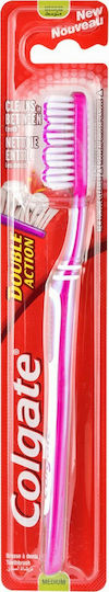 Colgate Double Action Manual Toothbrush Medium Pink 1pcs