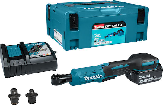 Makita Electric 1/4" Battery Ratchet 18V 2x3Ah with 1/4" & 3/8" Case