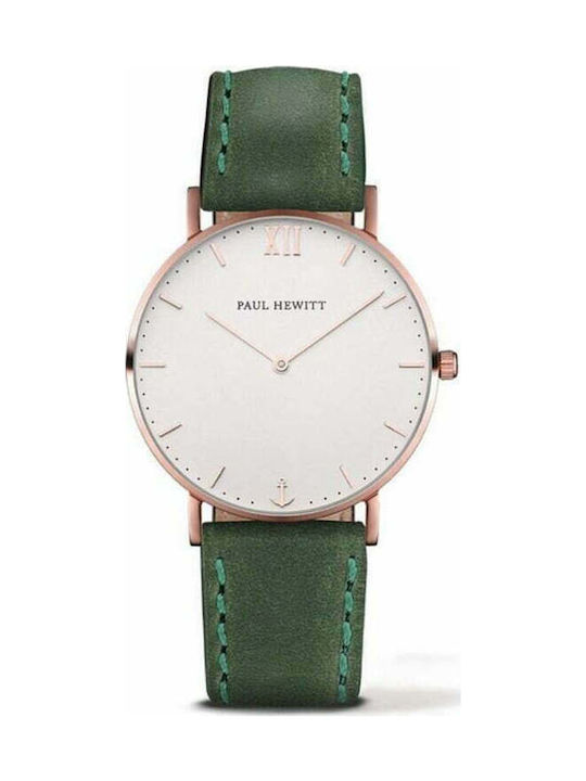 Paul Hewitt Uhr mit Grün Lederarmband