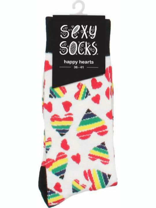 Shots S-Line Sexy Socks Happy Hearts Sexy Socks