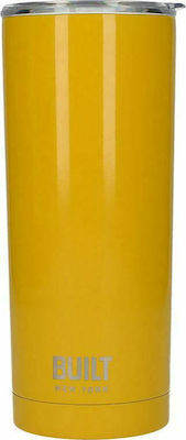 Built Thermal Glass Thermos Stainless Steel BPA Free Yellow 590ml with Mouthpiece 5216189