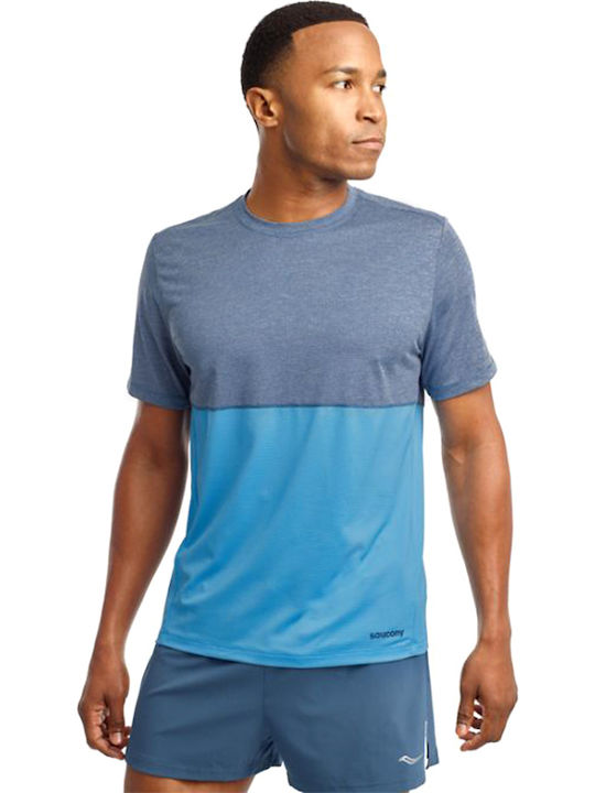 Saucony Rerun Men's Short Sleeve T-shirt Blue