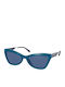 Michael Kors Damen Sonnenbrille mit Blau Kunststoff Gestell und Blau Linse