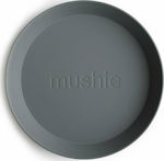 Mushie Baby Food Plate made of Plastic Smoke