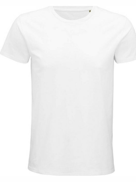 Sol's Heavy Organic Ανδρικό Διαφημιστικό T-shirt Κοντομάνικο σε Λευκό Χρώμα