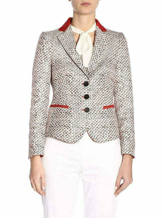 Emporio Armani Short Women's Waisted Blazer Beige