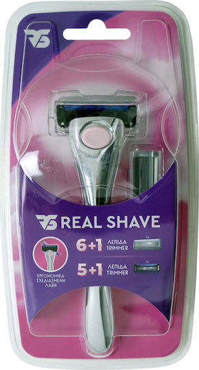 Realshave Ξυραφάκι Σώματος με Ανταλλακτικές Κεφαλές Λεπίδων Λιπαντική Ταινία 2τμχ