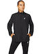 Women's Running Short Sports Jacket Waterproof and Windproof for Spring or Autumn Black