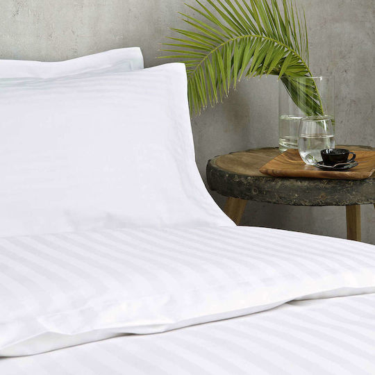 Sprintzio Παπλωματοθήκη Ξενοδοχείου Polycotton Ριγέ 230TC 230x240εκ.