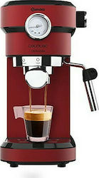 Cecotec Cafelizzia 790 Shiny Pro Μηχανή Espresso 1350W Πίεσης 20bar Κόκκινη