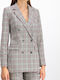 Michael Kors Women's Double Breasted Blazer Checked