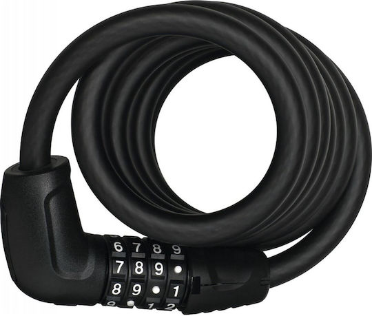 Abus 6512C/180/12 BK Κλειδαριά Ποδηλάτου Κουλούρα με Συνδυασμό Μαύρη